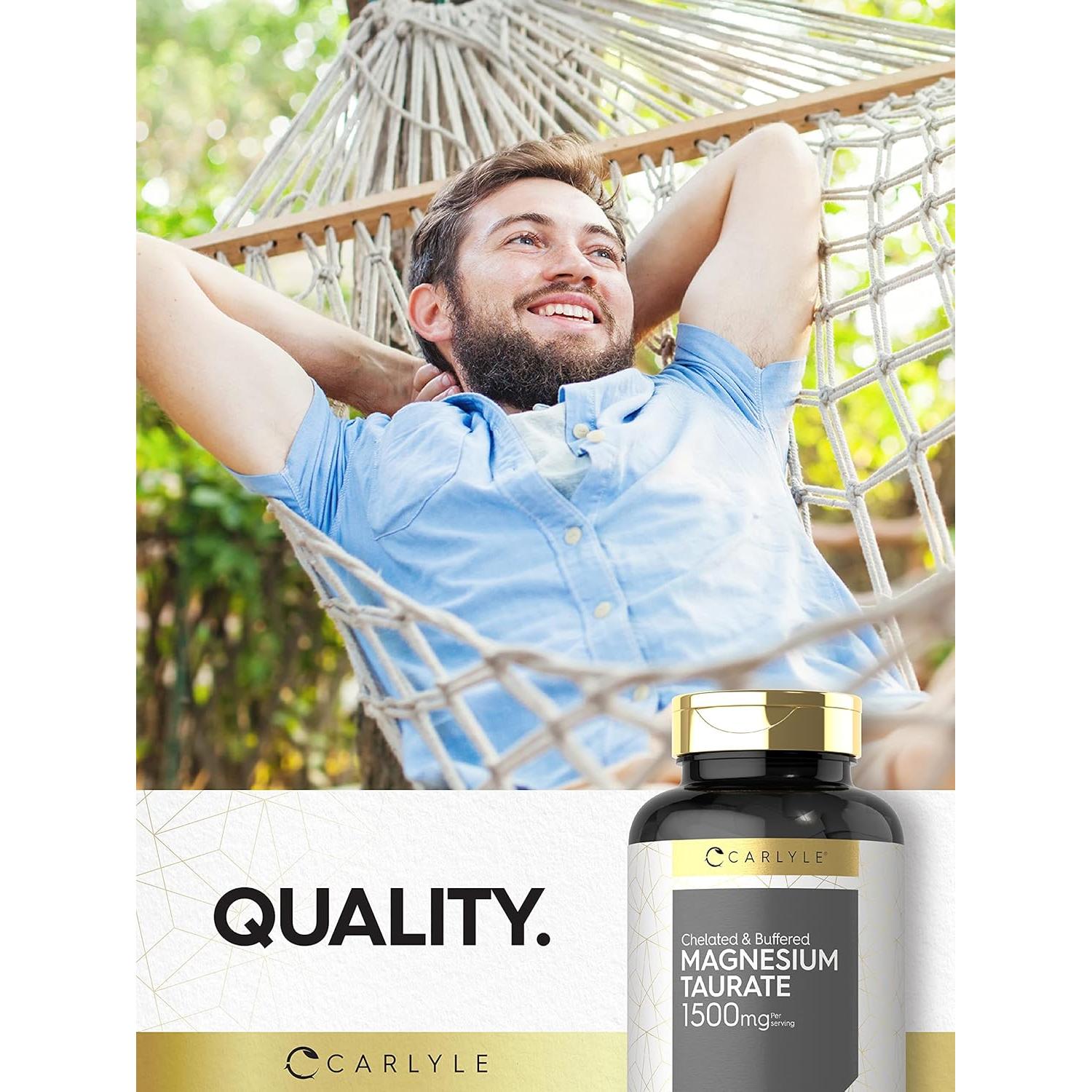 Carlyle Taurato de Magnesio 1500mg 250 Tabletas Vegetariano