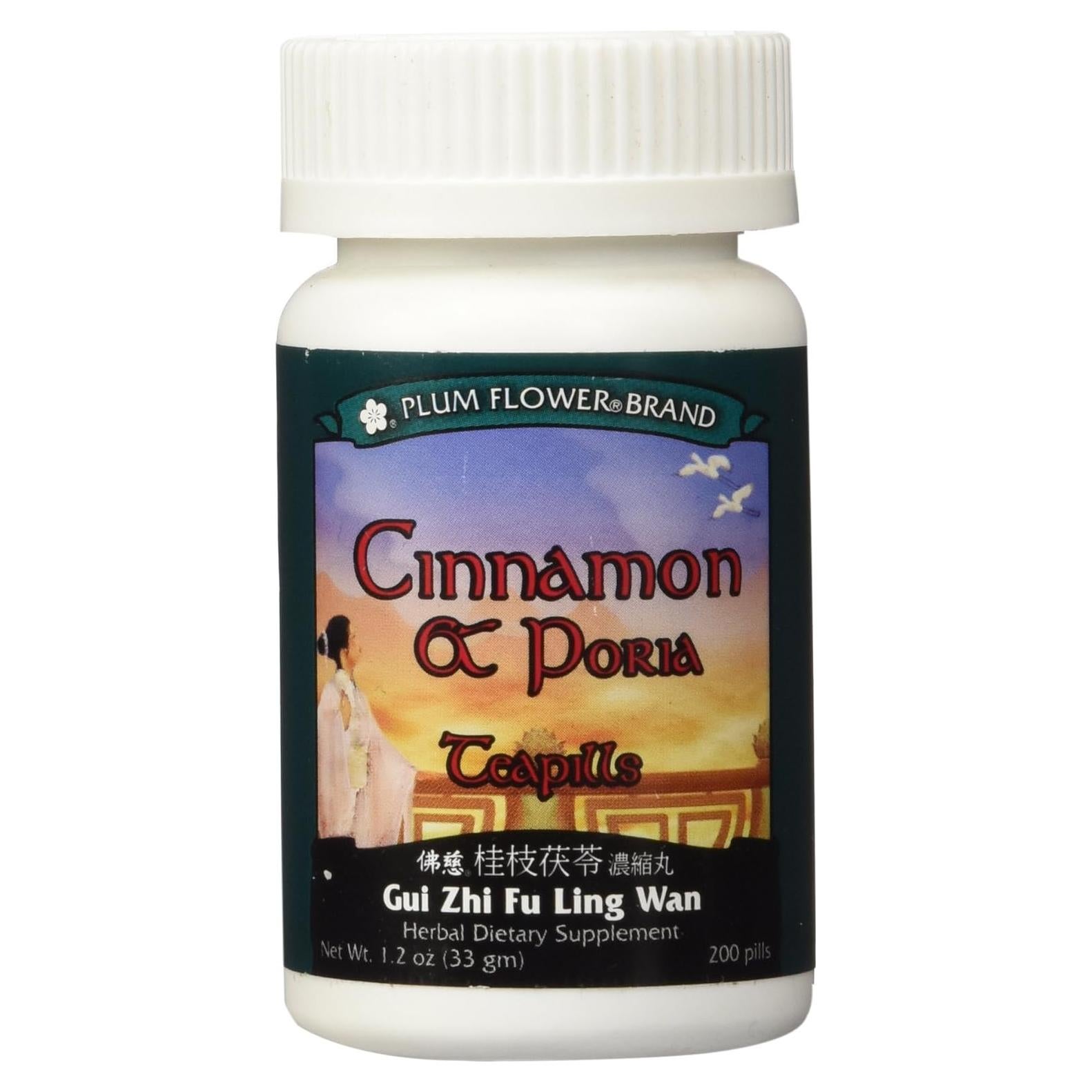 Píldoras de Canela y Poria 200 ct Flor de Ciruelo