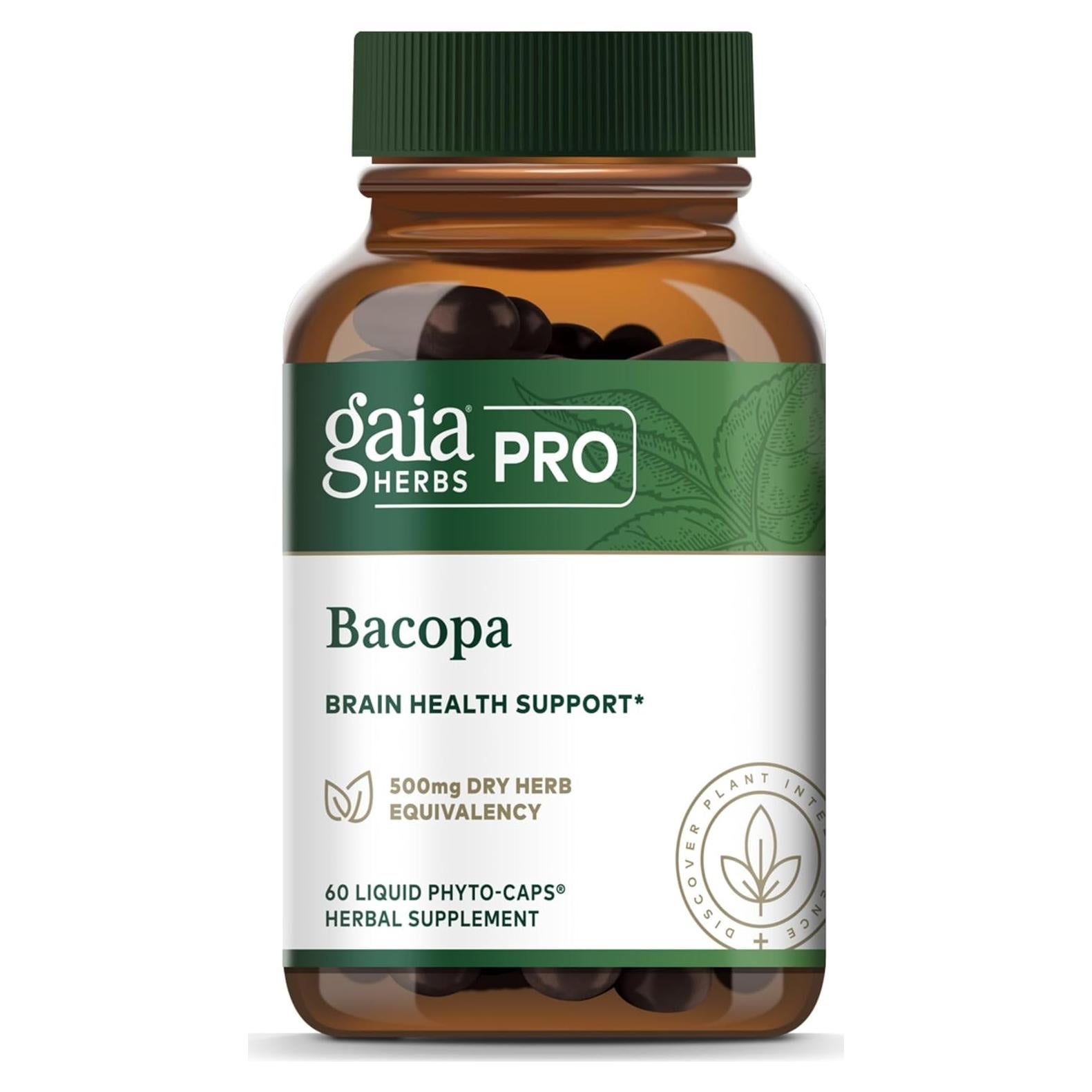 Suplemento Nootrópico Bacopa Gaia Herbs - 60 Cápsulas
