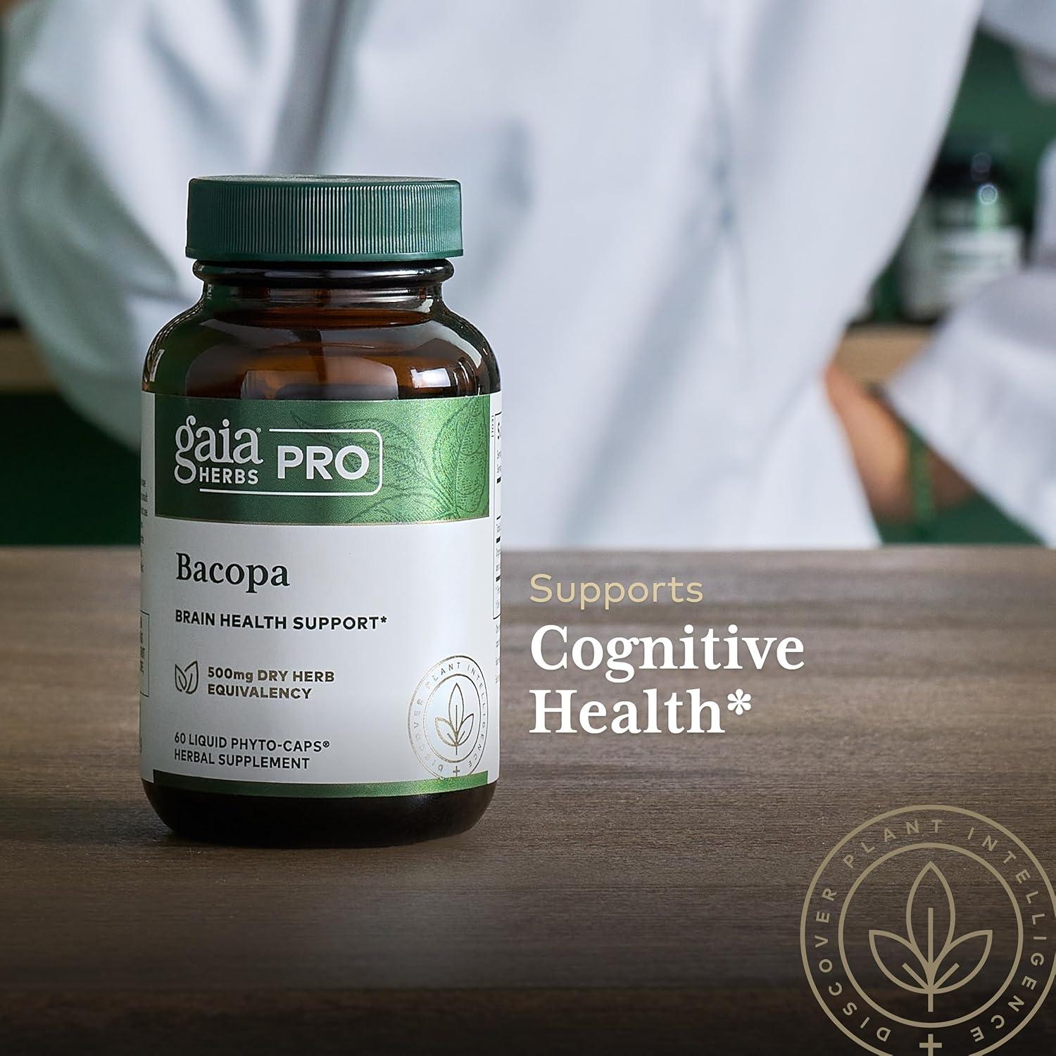 Suplemento Nootrópico Bacopa Gaia Herbs - 60 Cápsulas