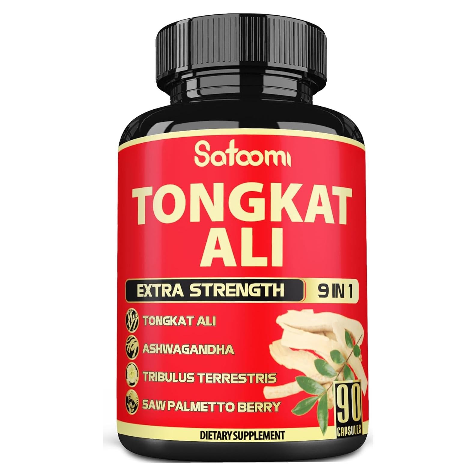 Satoomi Extracto de Raíz Tongkat Ali 9 en 1 - 90 Cápsulas Veganas