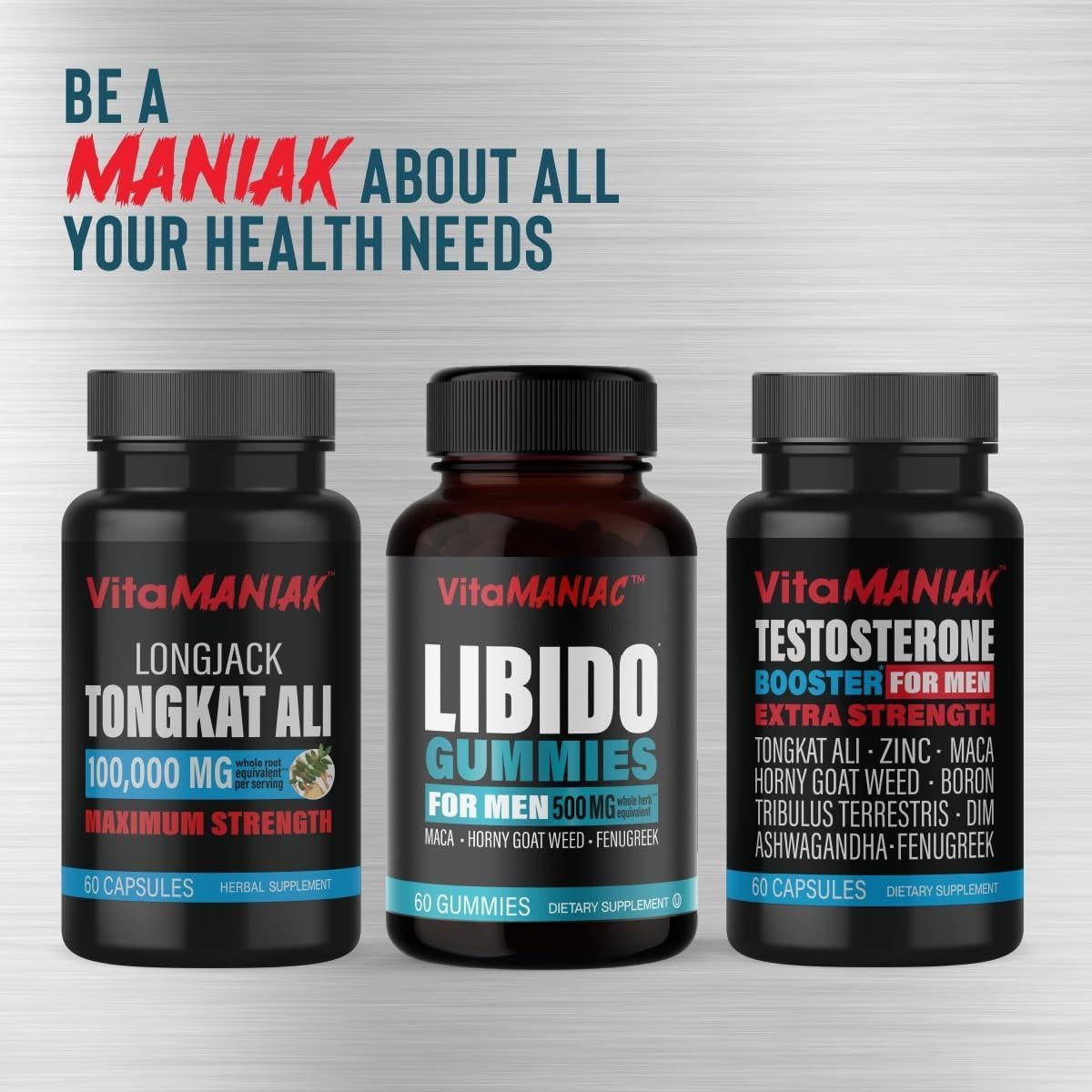 Cápsulas de Longjack Tongkat Ali VitaMANIAK 1000mg 60 unidades