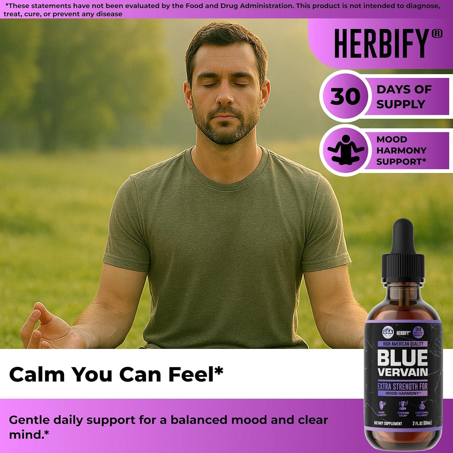 Gotas de Verbena Azul Herbify 59.15 ml - Suplemento Equilibrante