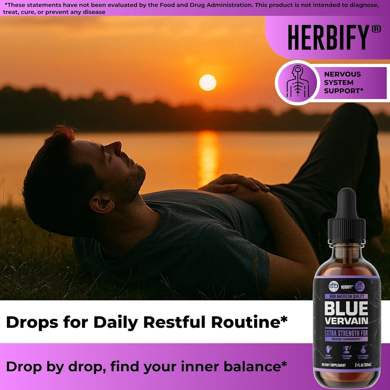 Gotas de Verbena Azul Herbify 59.15 ml - Suplemento Equilibrante