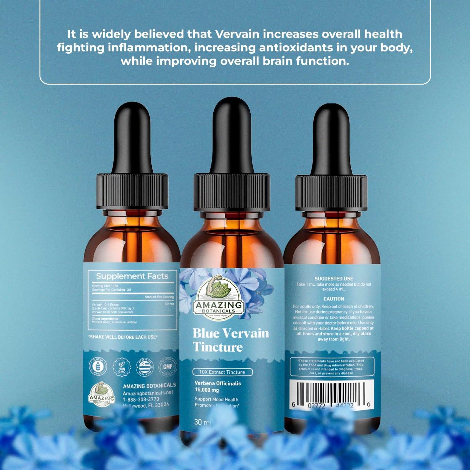 Tintura de Vervain Azul Amazing Botanicals 30ml - Extracto Herbal