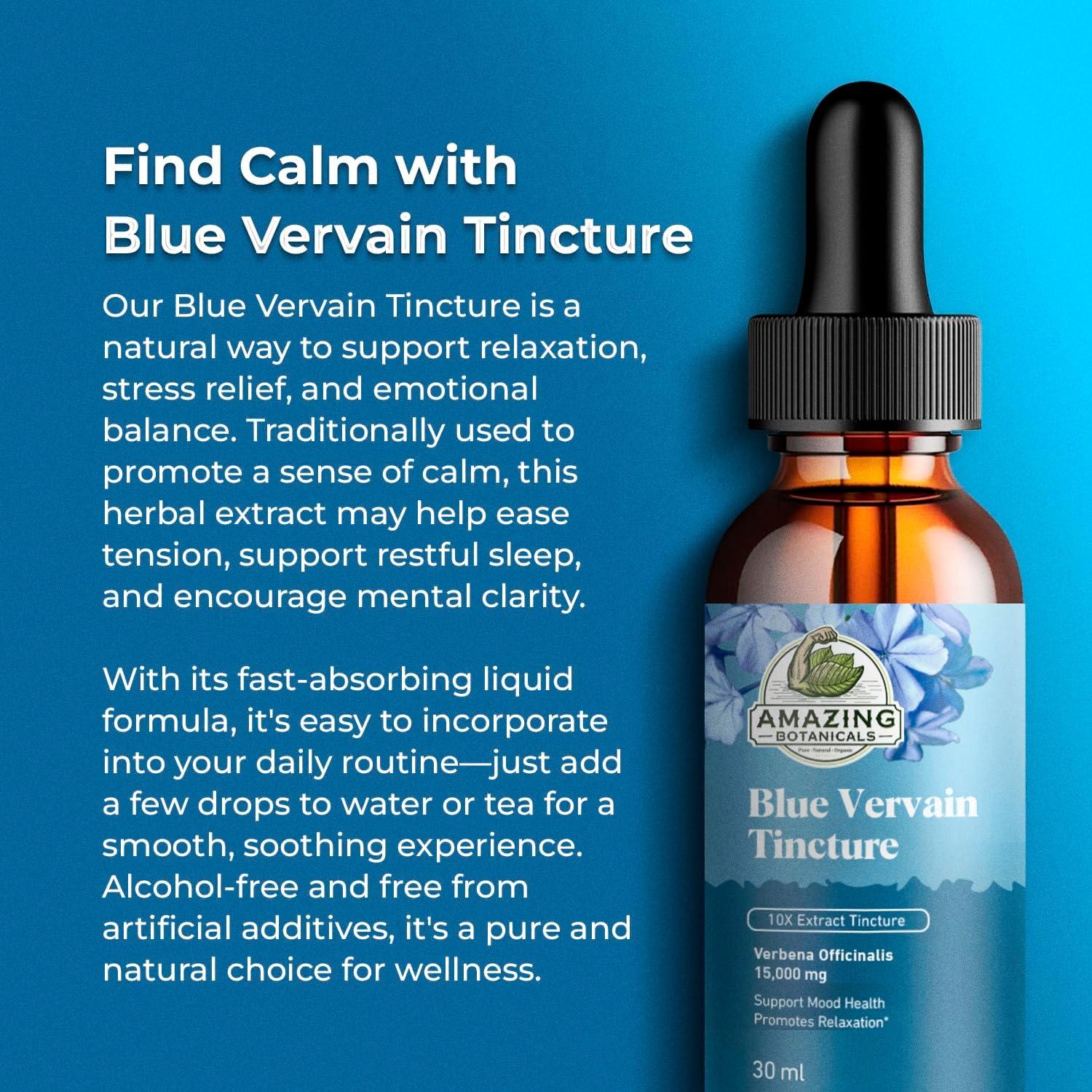 Tintura de Vervain Azul Amazing Botanicals 30ml - Extracto Herbal