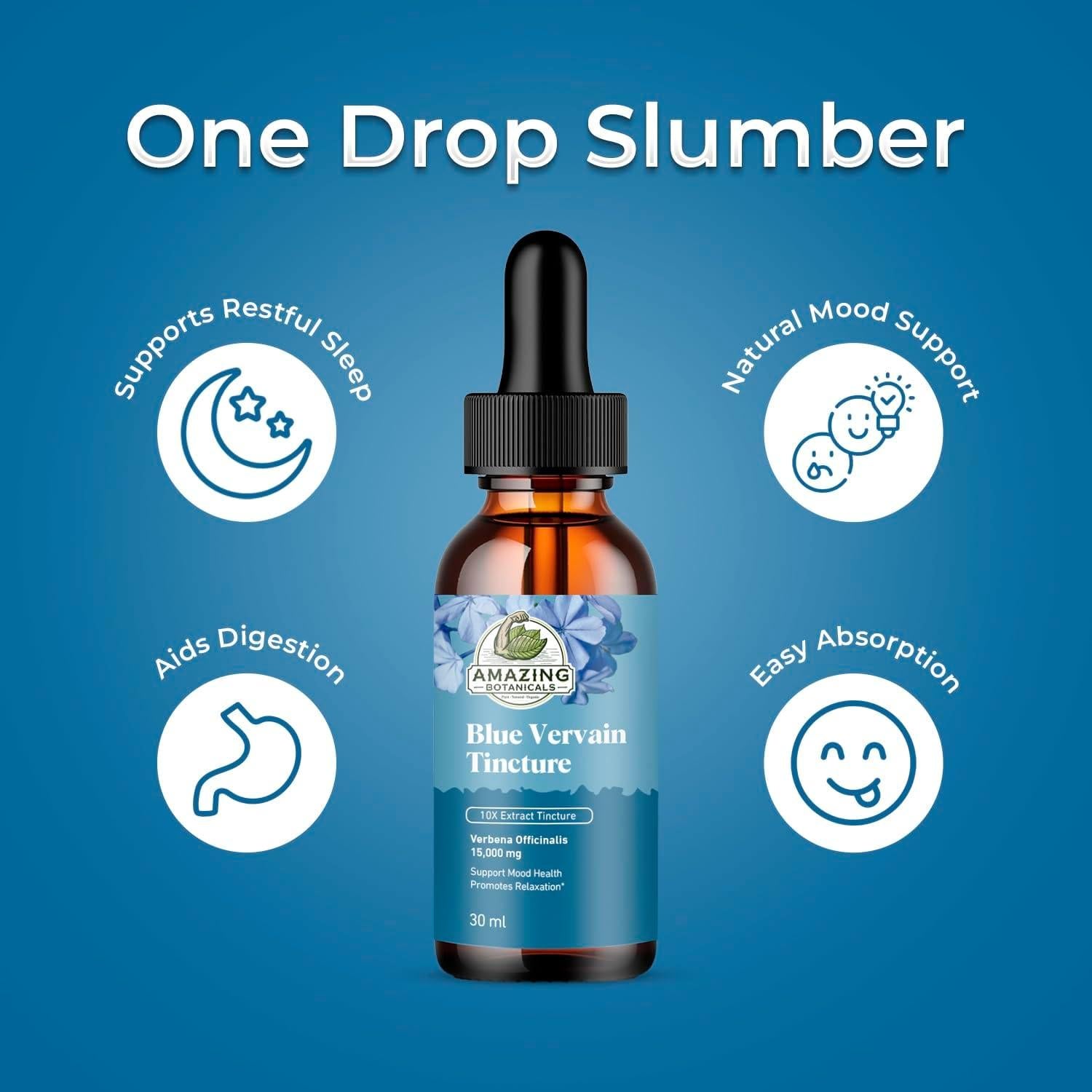 Tintura de Vervain Azul Amazing Botanicals 30ml - Extracto Herbal