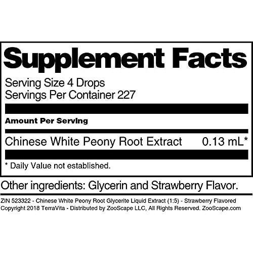 Extracto Líquido Glicerita de Raíz de Peonía Blanca TerraVita 88.72 ml Sabor Fresa - Paquete de 3