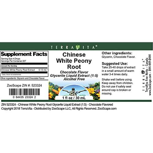 Extracto Líquido Glicerita Peonía Blanca TerraVita 28.35 g