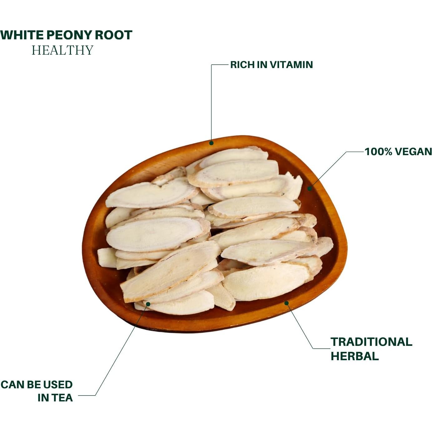 Raíz de Peonía Blanca Secada Royal Seafood USA 227g