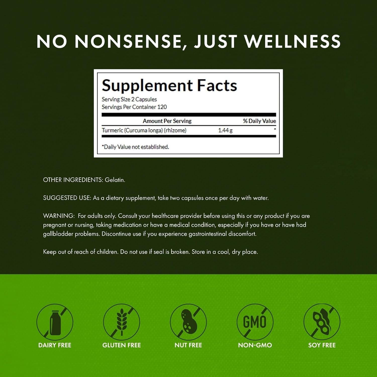 Suplemento de Cúrcuma Swanson 240 Cápsulas - Salud Articular y Digestiva