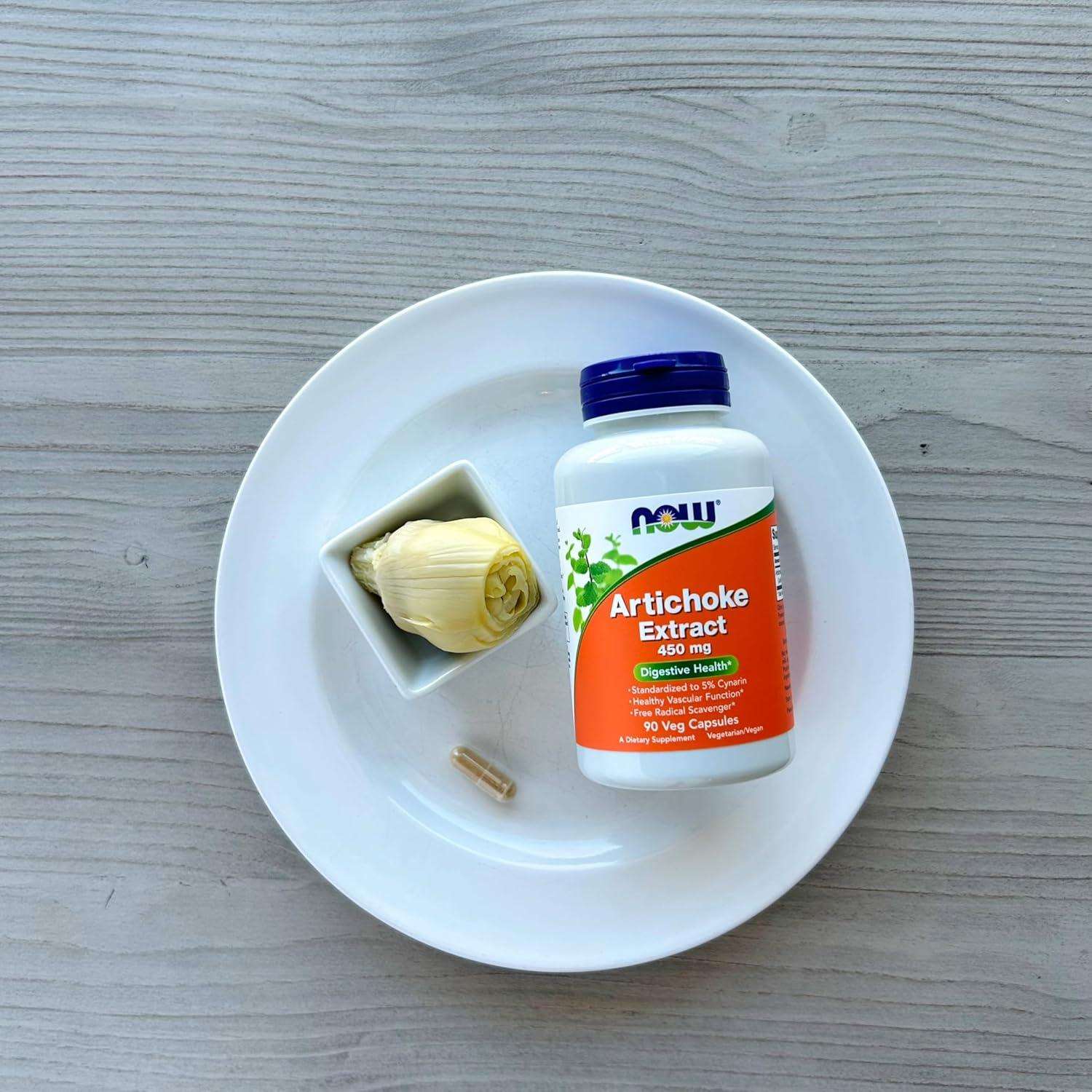 Extracto de Alcachofa Now Foods 450mg 90 Cápsulas Veganas