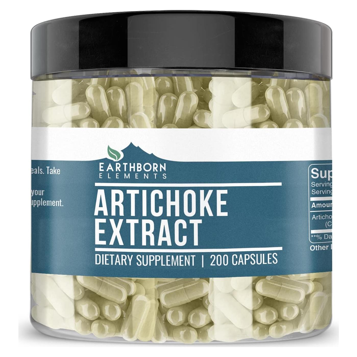 Extracto de Alcachofa Earthborn Elements 200 Cápsulas Puras