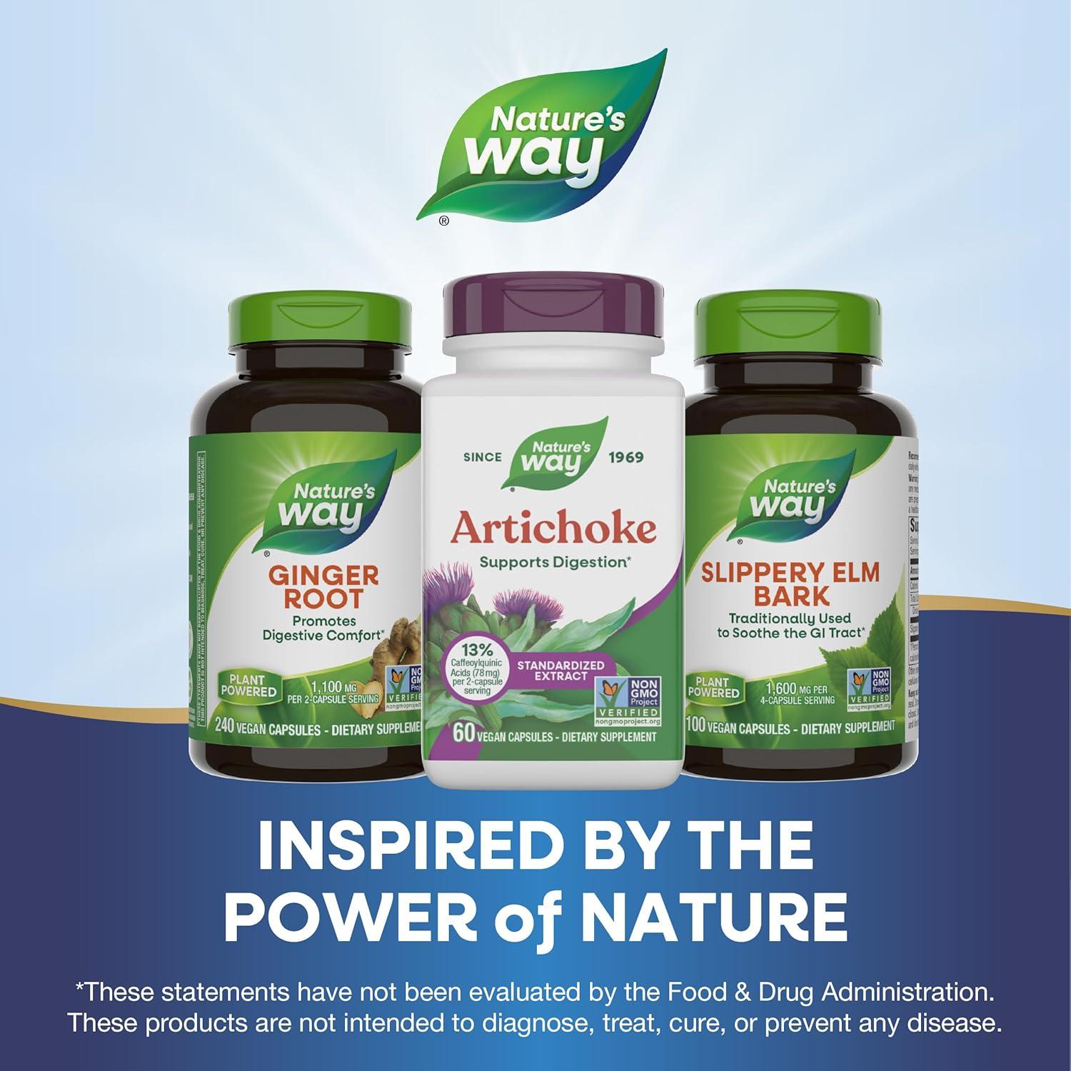 Extracto de Alcachofa Nature's Way 60 Cápsulas Veganas Sin Gluten