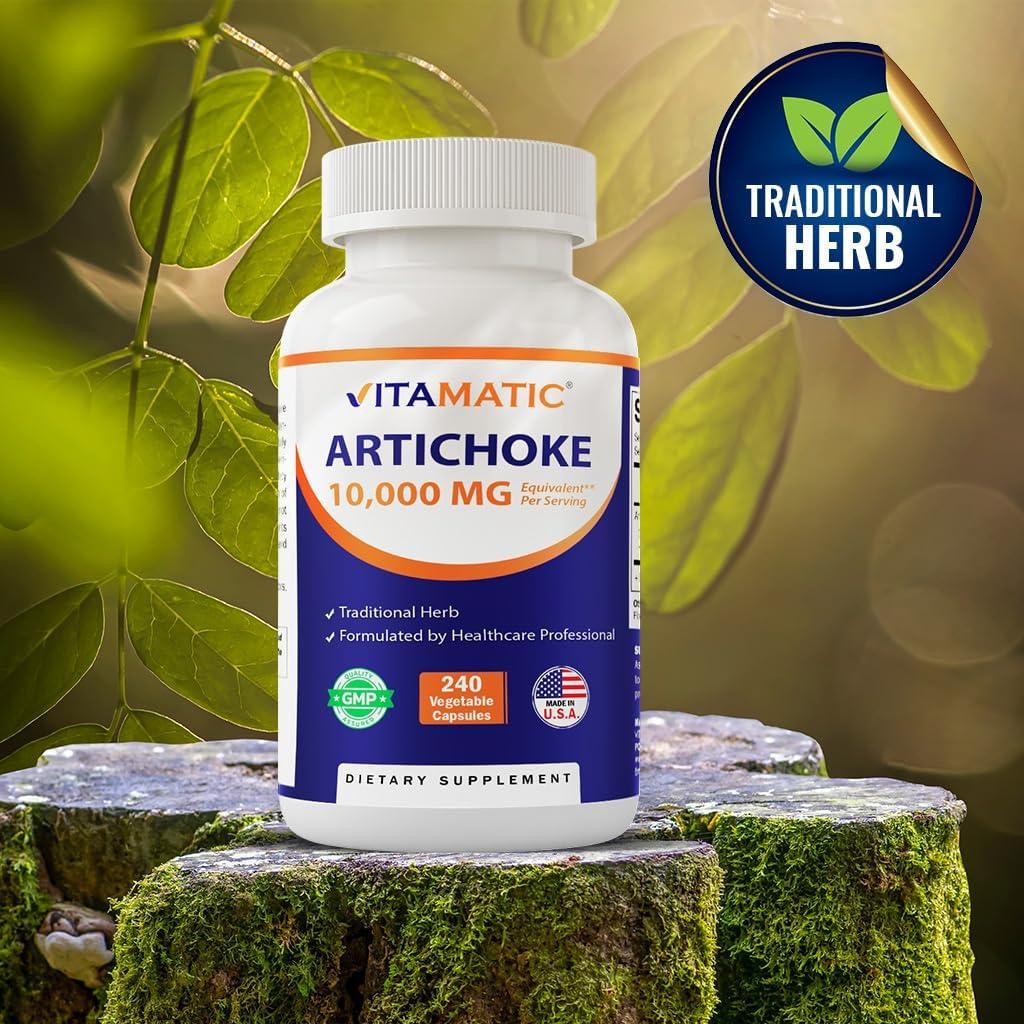 Extracto de Alcachofa Vitamatic 1000mg 240 Cápsulas Vegetales