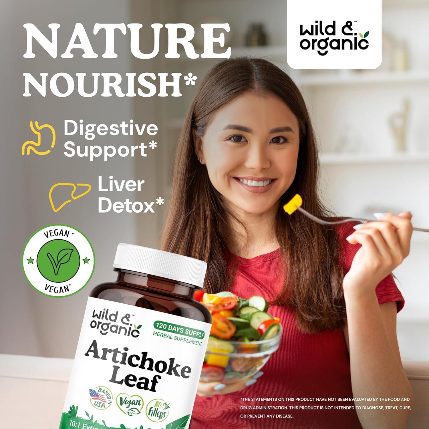 Cápsulas de Alcachofa Silvestre Orgánica 500 mg - 120 Caps