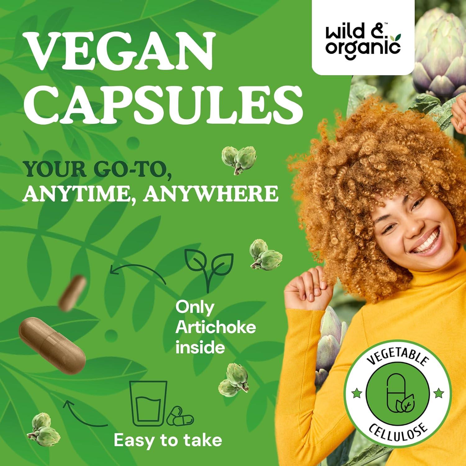 Cápsulas de Alcachofa Silvestre Orgánica 500 mg - 120 Caps