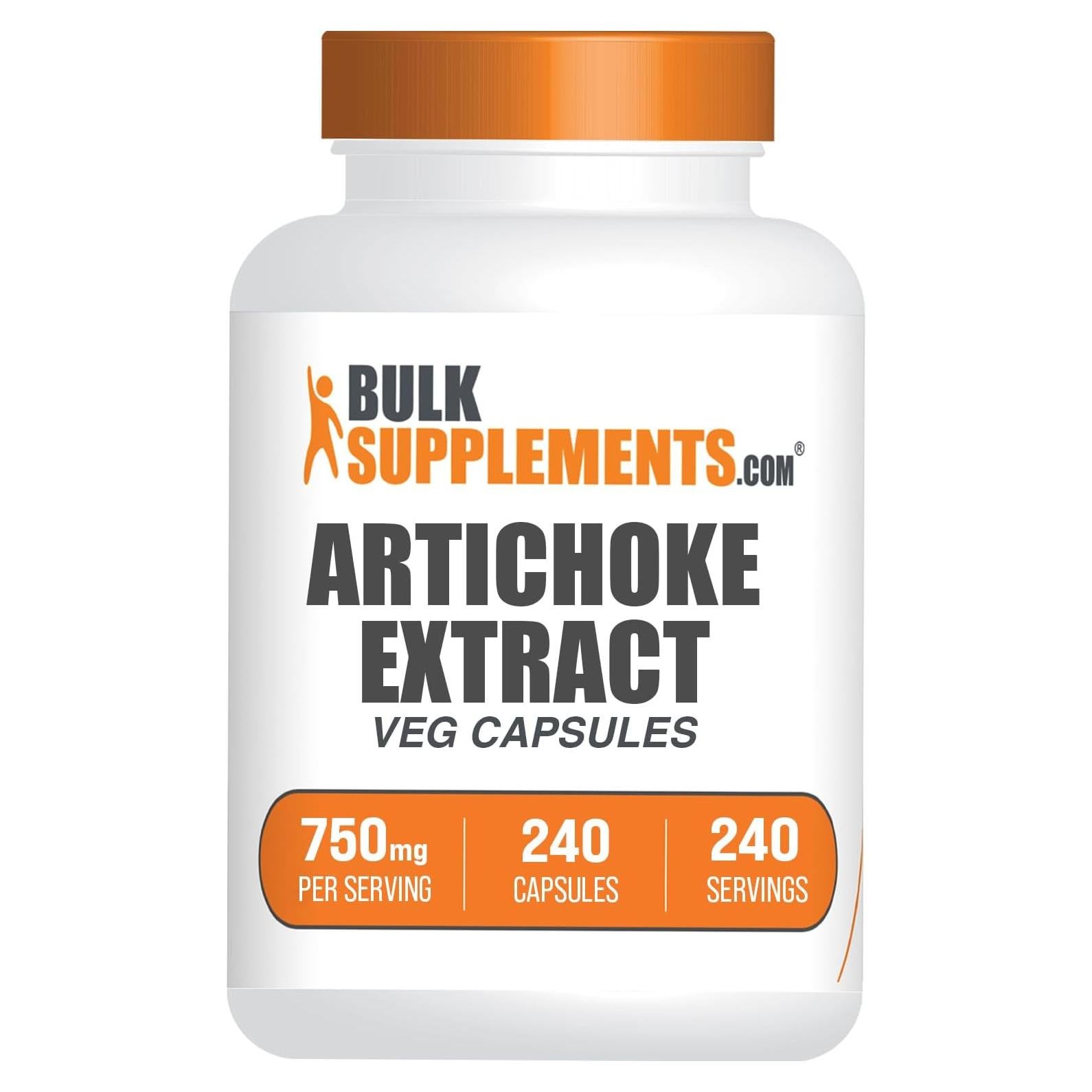 Cápsulas de Extracto de Alcachofa BulkSupplements 240 Unidades
