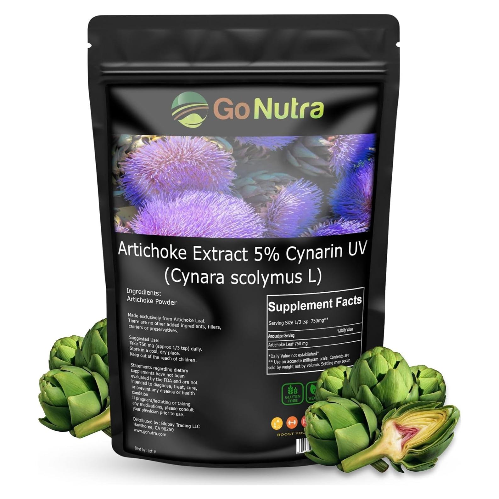 Go Nutra Extracto de Alcachofa en Polvo 113.4g - 5% Cinarina