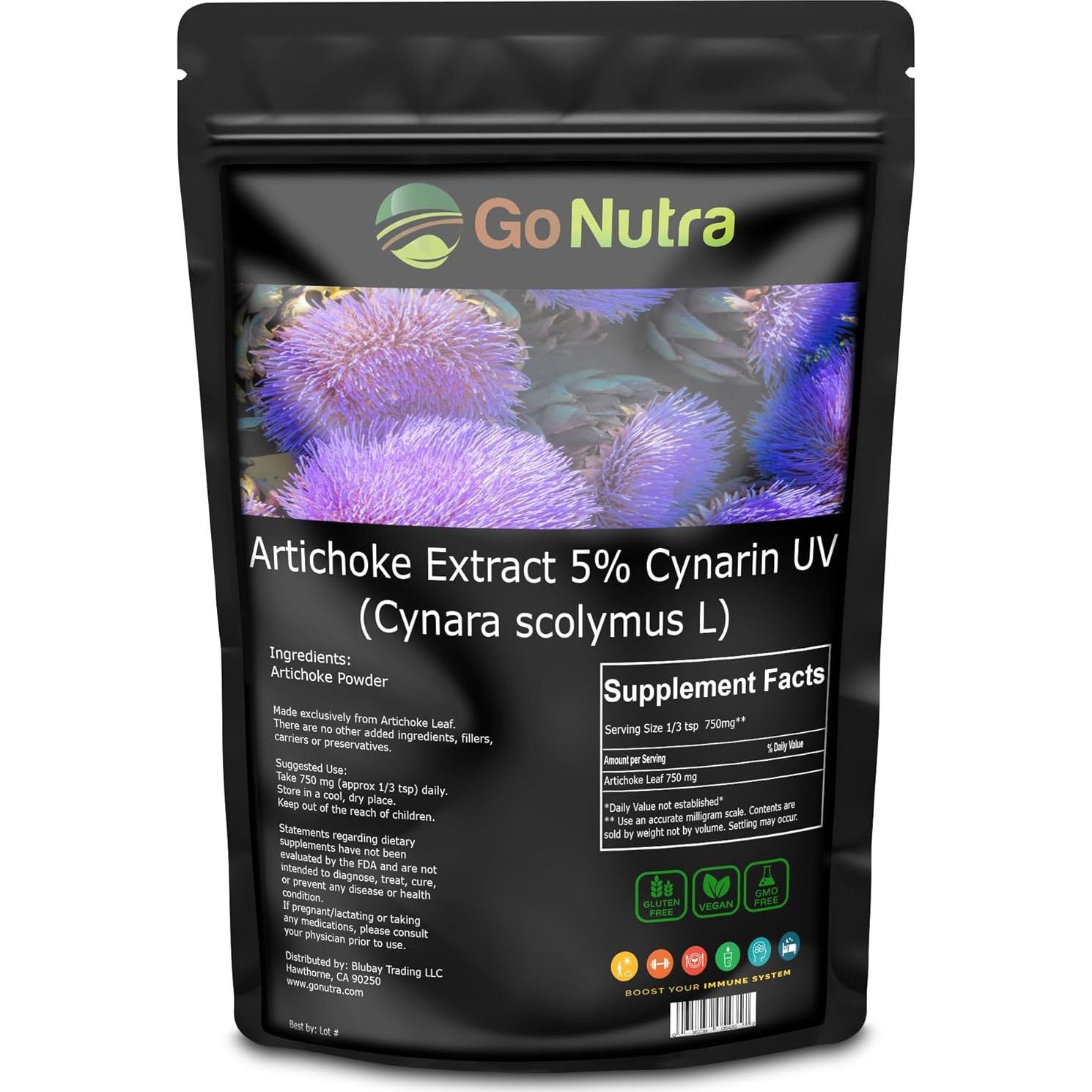 Go Nutra Extracto de Alcachofa en Polvo 113.4g - 5% Cinarina