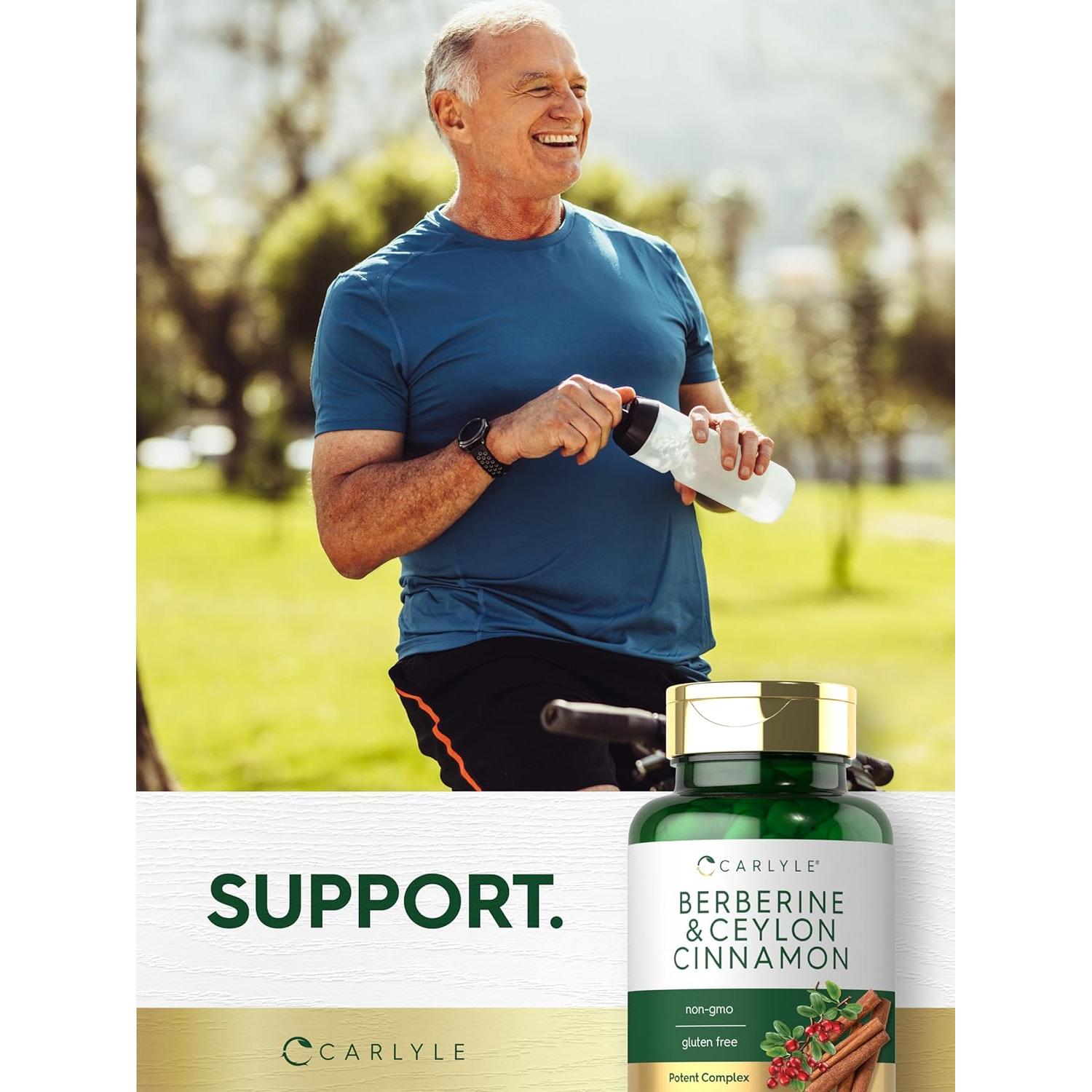 Cápsulas Vegetarianas de Berberina y Canela Carlyle 2000mg - 60 Unidades