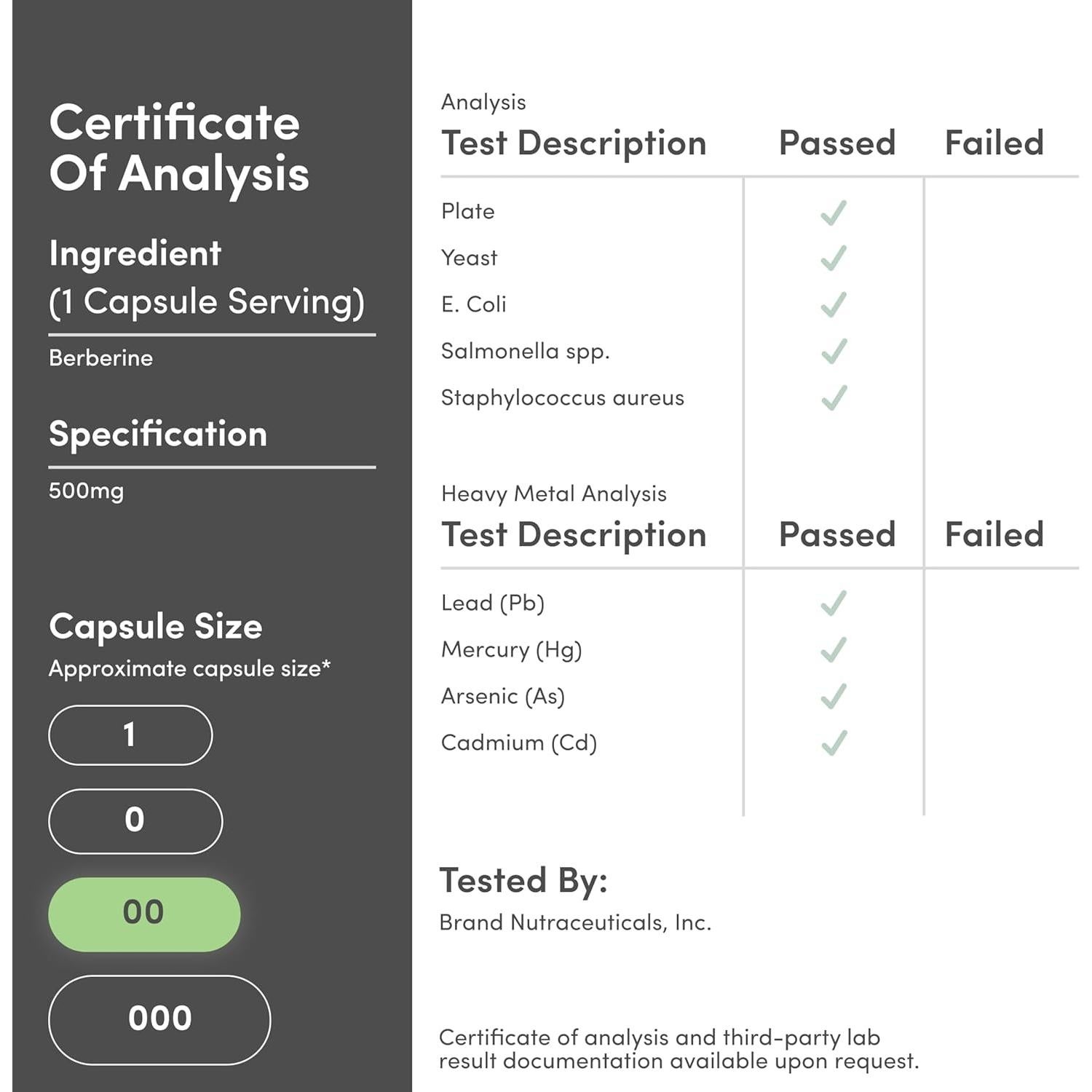 Suplemento de Berberina 500mg Double Wood - 60 Cápsulas Veganas