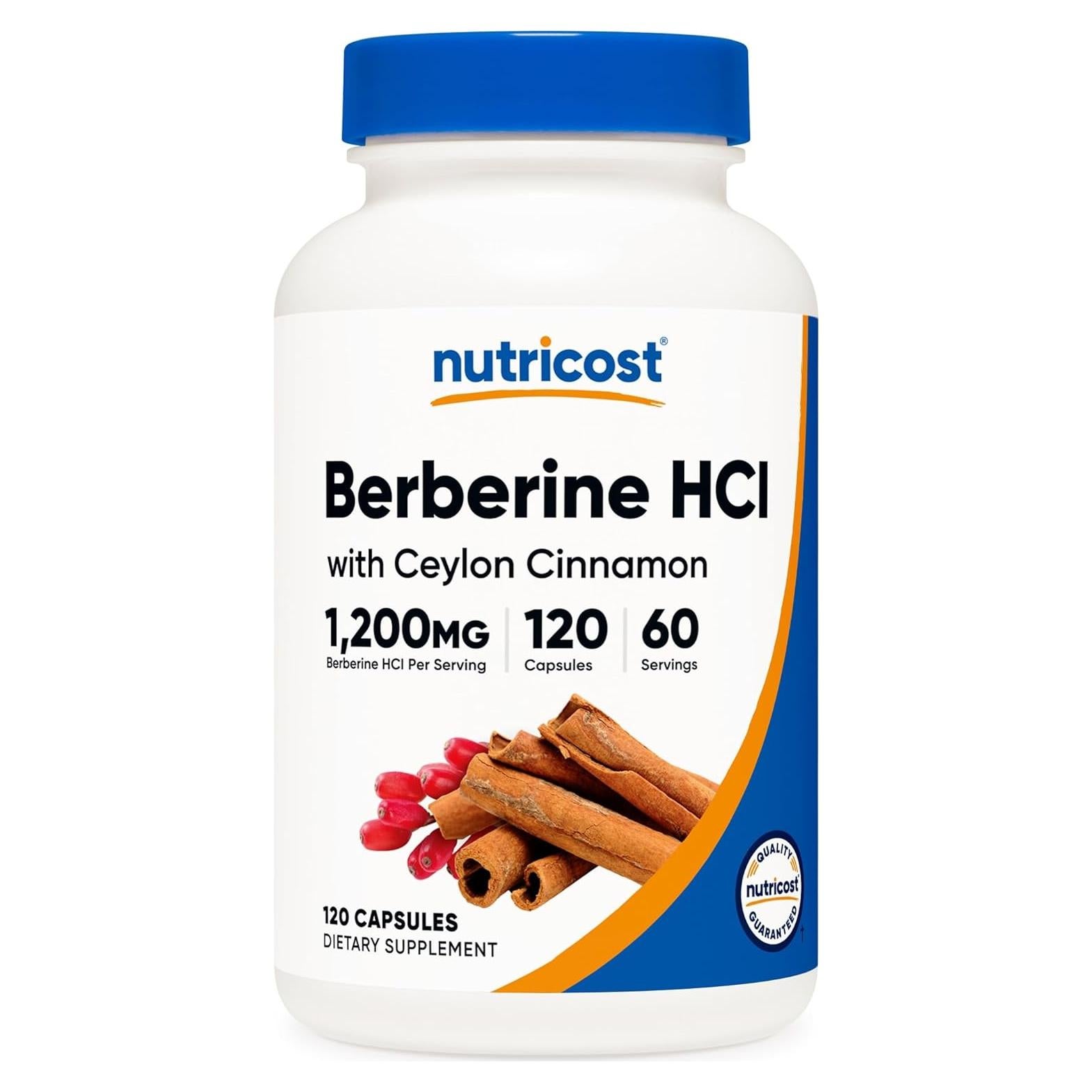 Nutricost Berberina HCl con Canela de Ceilán 120 Cápsulas