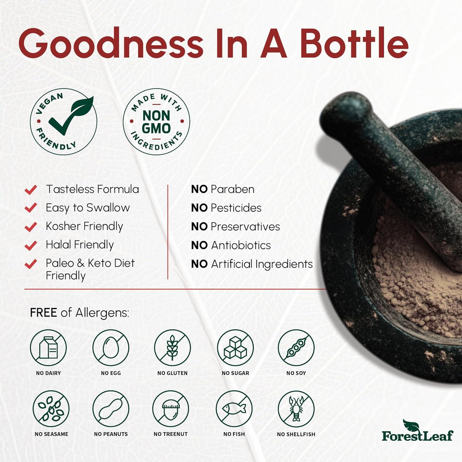 Suplemento de Berberina ForestLeaf 1300mg - 90 Cápsulas