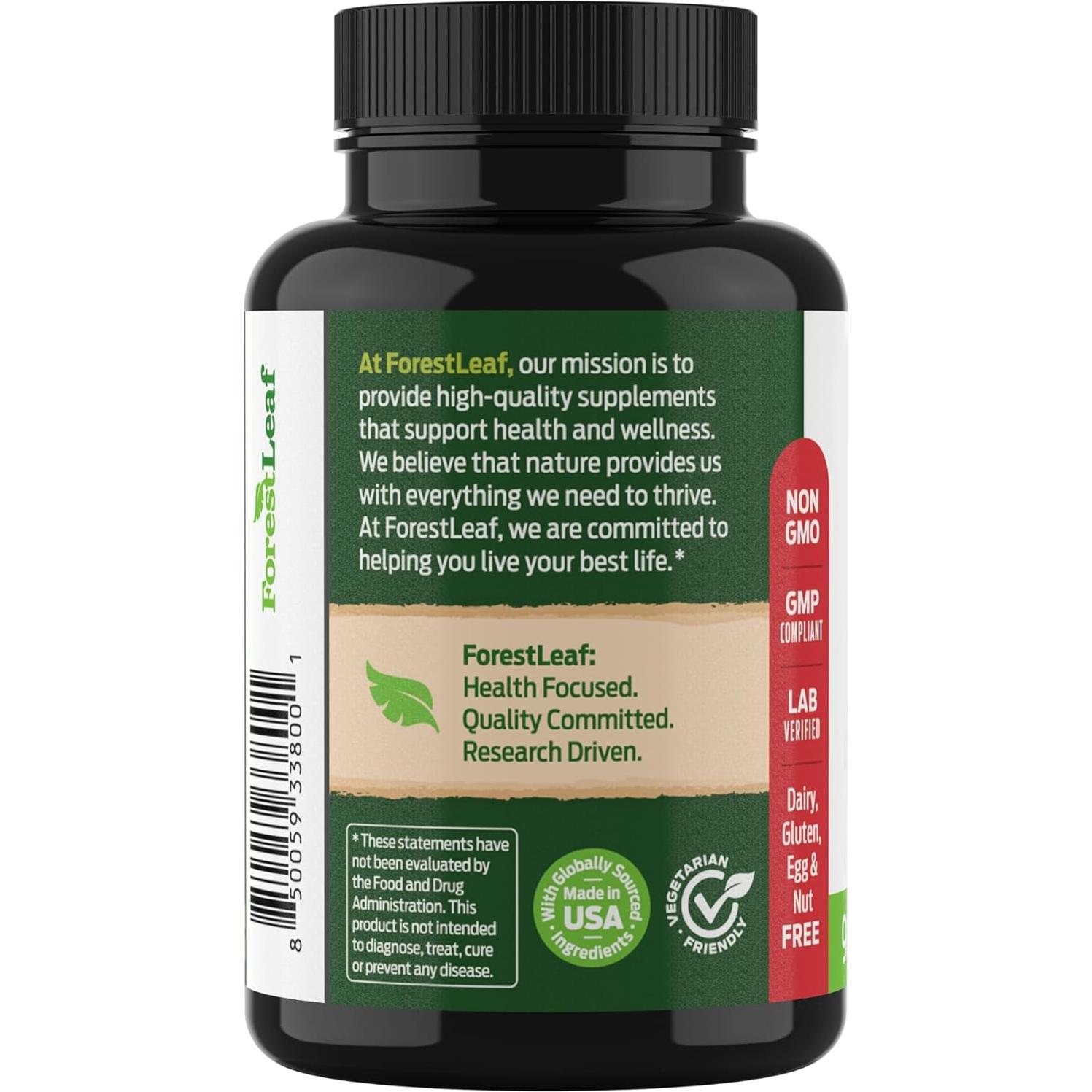 Suplemento de Berberina ForestLeaf 1300mg - 90 Cápsulas
