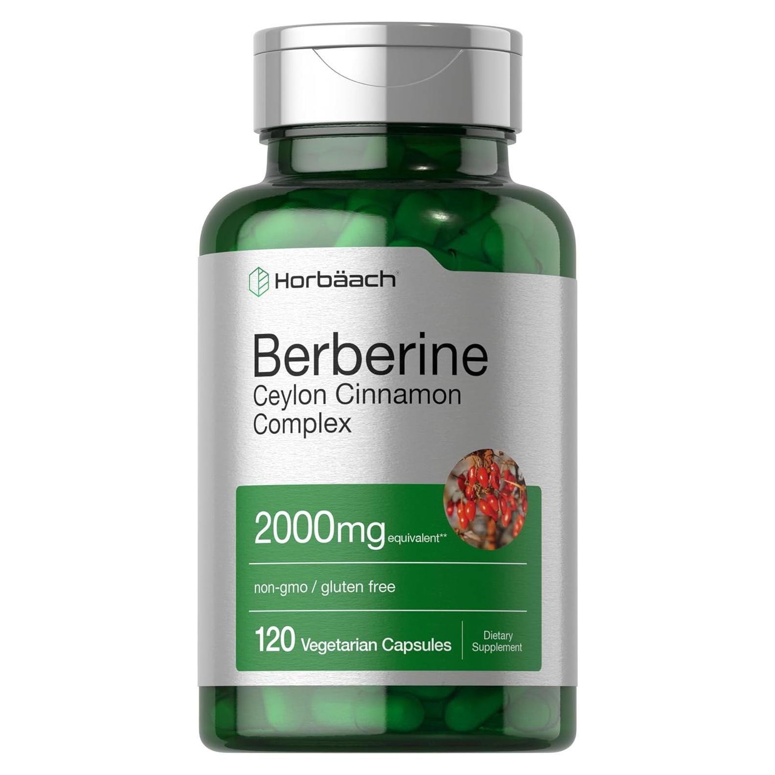 Suplemento de Berberina y Canela de Ceilán Horbaach 2000mg 120 Cápsulas