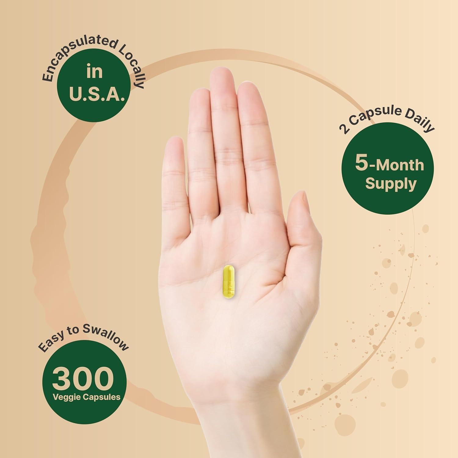 Suplemento de Berberina NatureBell 500mg - 300 Cápsulas Veganas