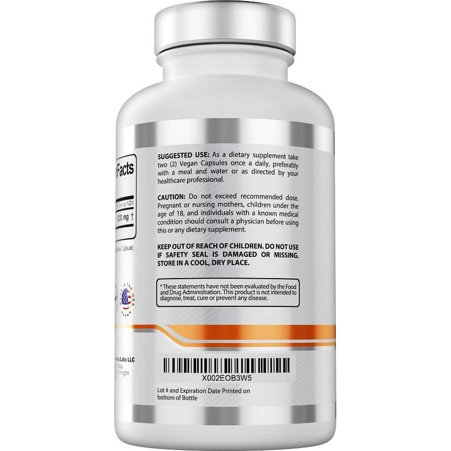 Suplemento de Berberina HCL 1200mg Smart Nutra Labs 180 Cápsulas Veganas