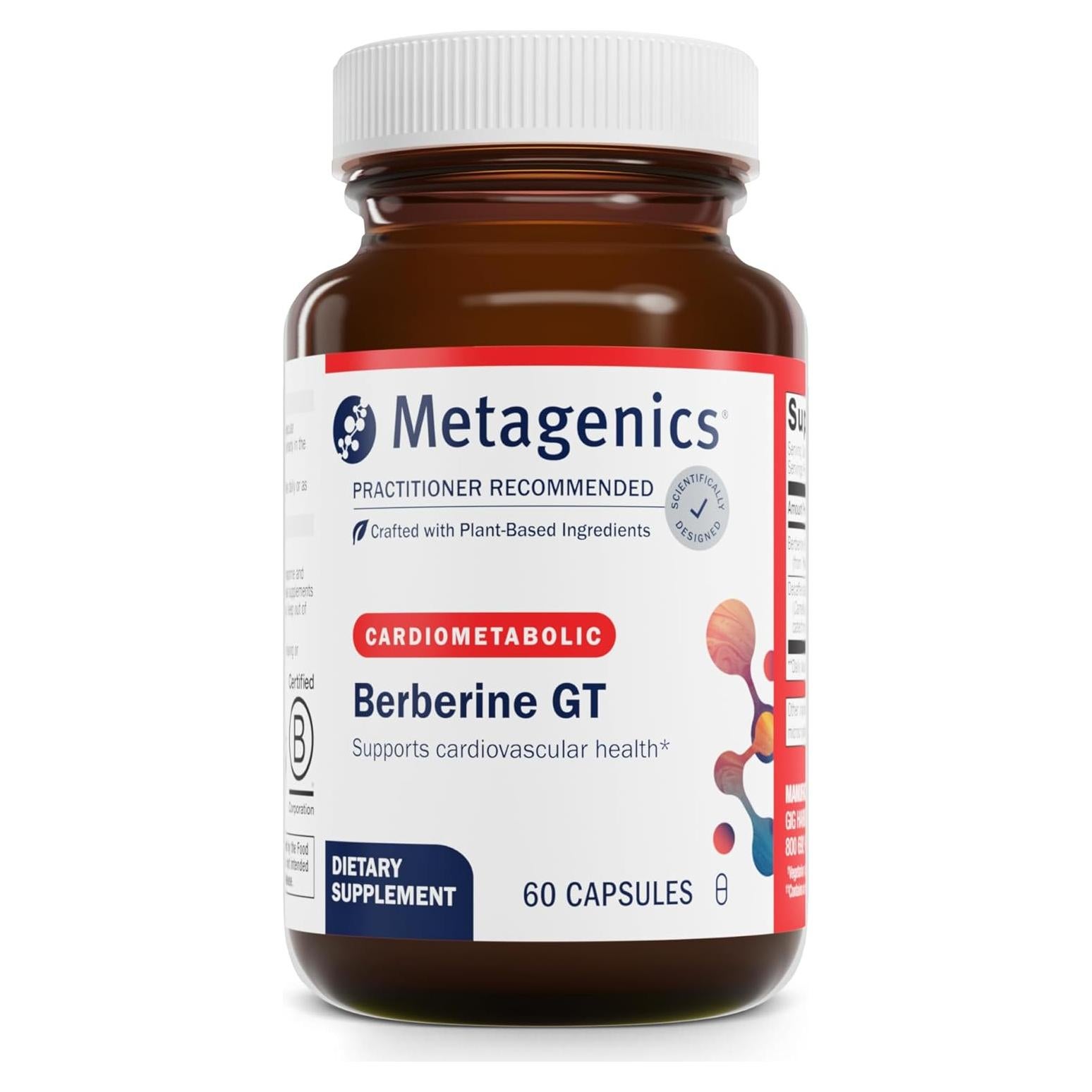 Suplemento Berberina GT Metagenics 500 mg - Salud Cardiovascular