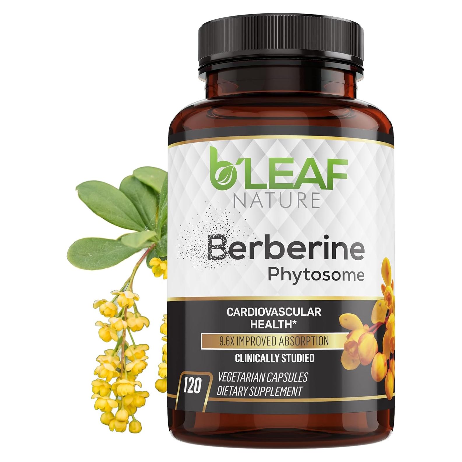 Suplemento de Berberina B'Leaf Nature 120 Cápsulas 1100mg
