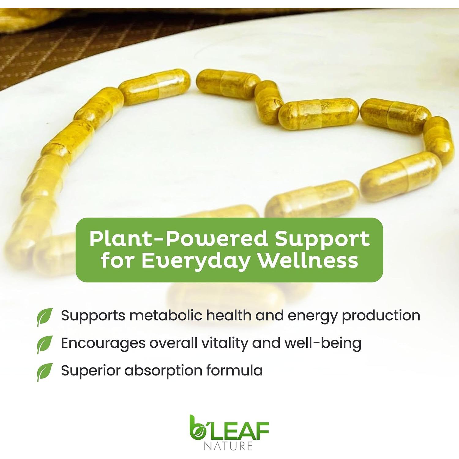 Suplemento de Berberina B'Leaf Nature 120 Cápsulas 1100mg