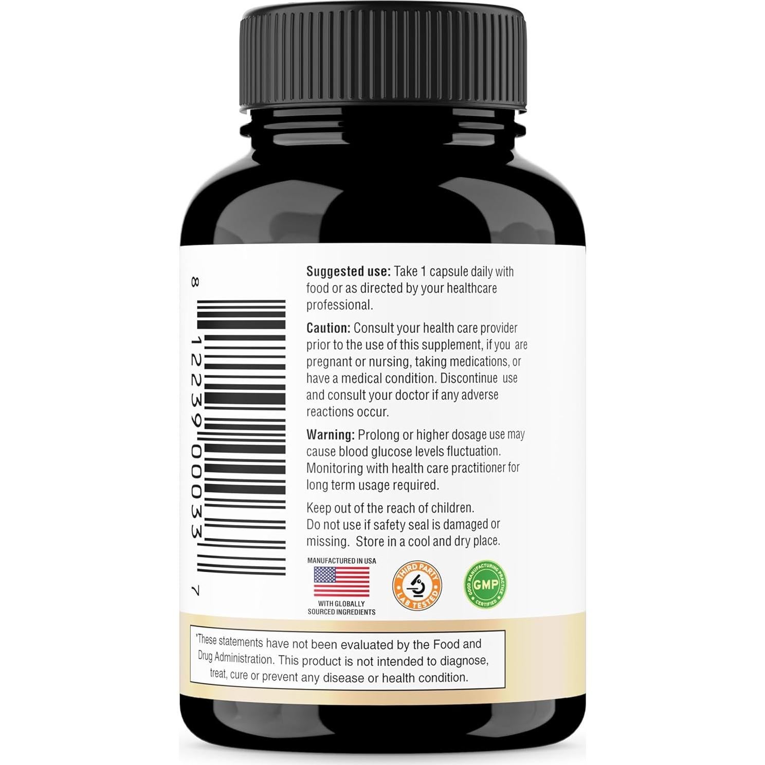 Suplemento de Berberina HCL Sandhu 500mg 60 cápsulas Vegetariano
