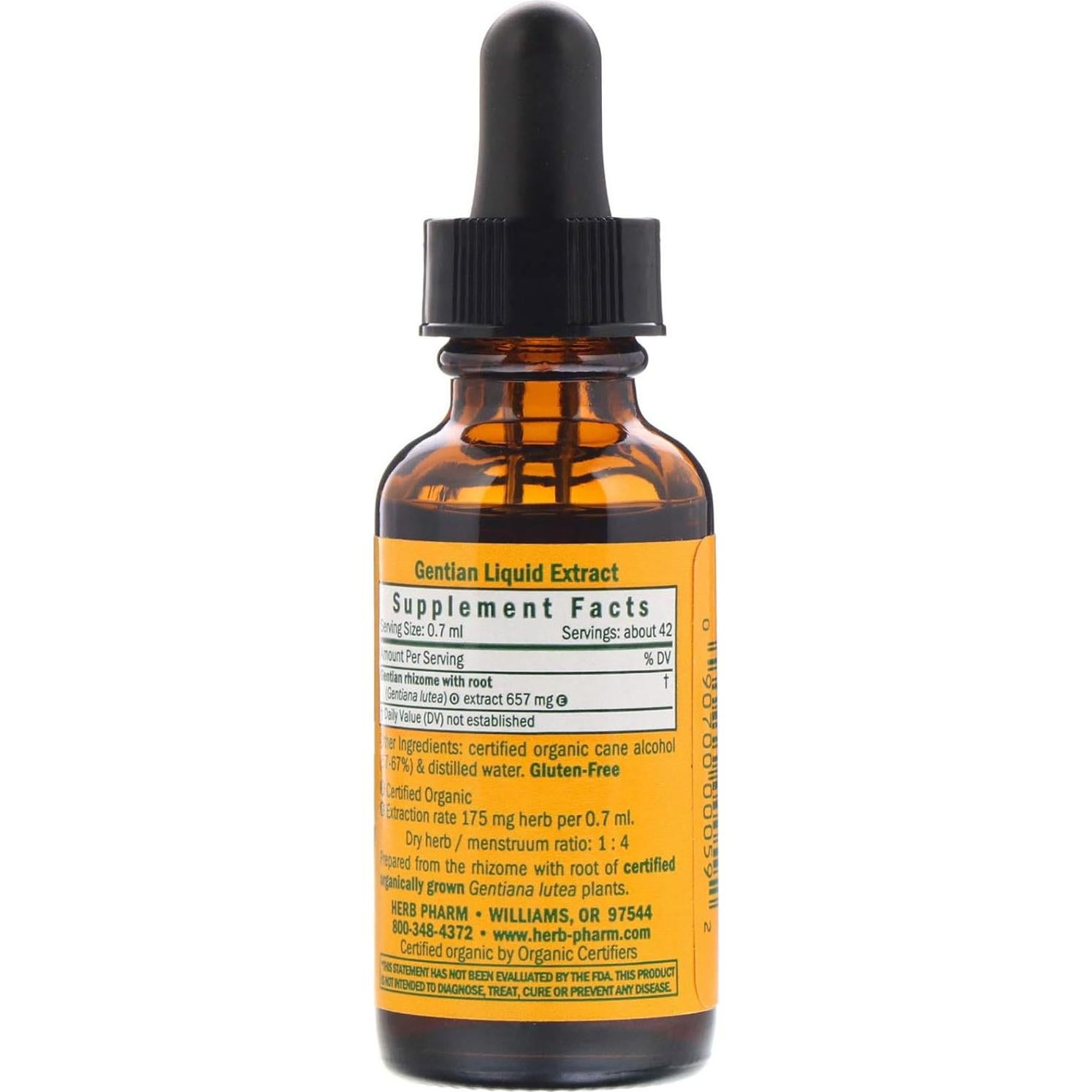 Extracto Líquido de Genciana Orgánica Herb Pharm 30 ml