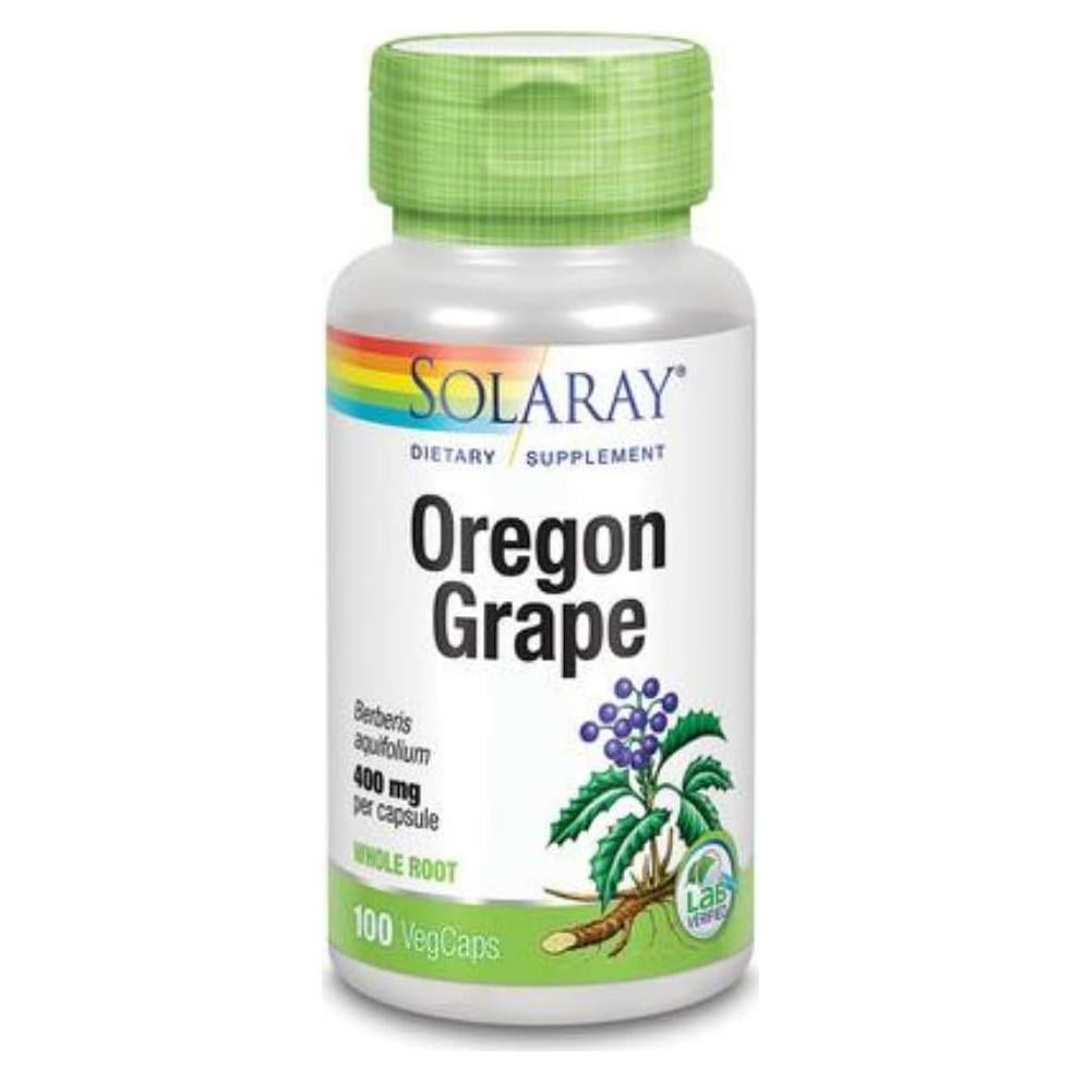 Cápsulas de raíz de uva de Oregón Solaray 400 mg - 100 unidades