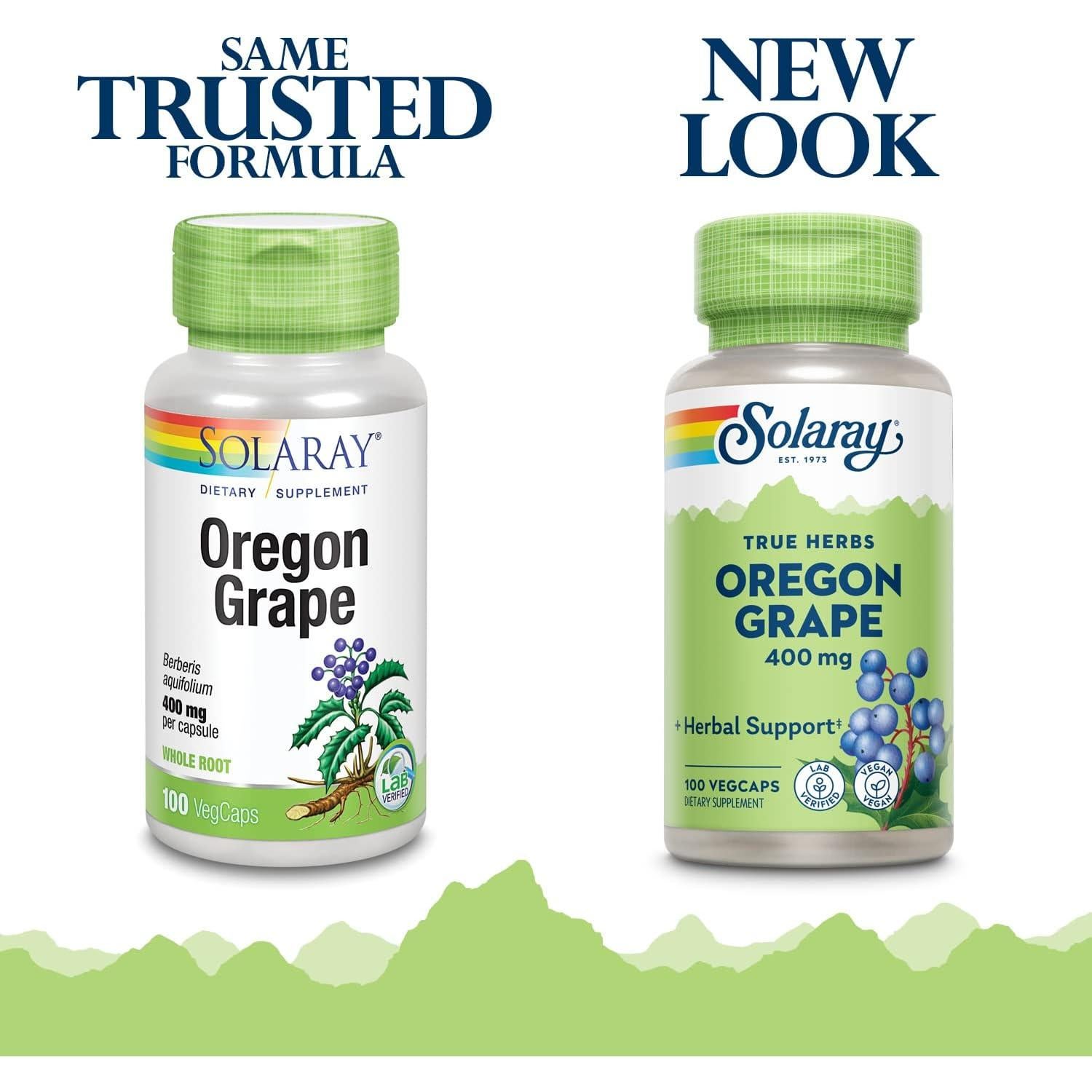 Cápsulas de raíz de uva de Oregón Solaray 400 mg - 100 unidades