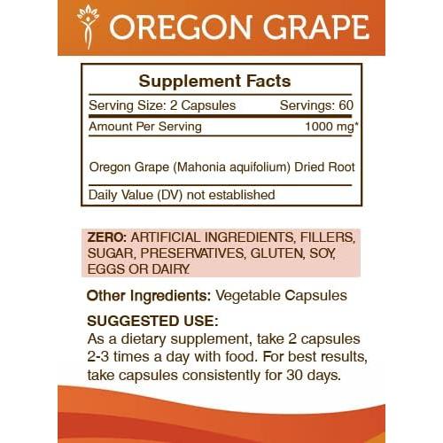 Cápsulas Uva de Oregón 1000 mg Secretos de la Tribu 120 Unidades