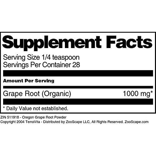 Polvo de Raíz de Uva de Oregón TerraVita 28 g Orgánico
