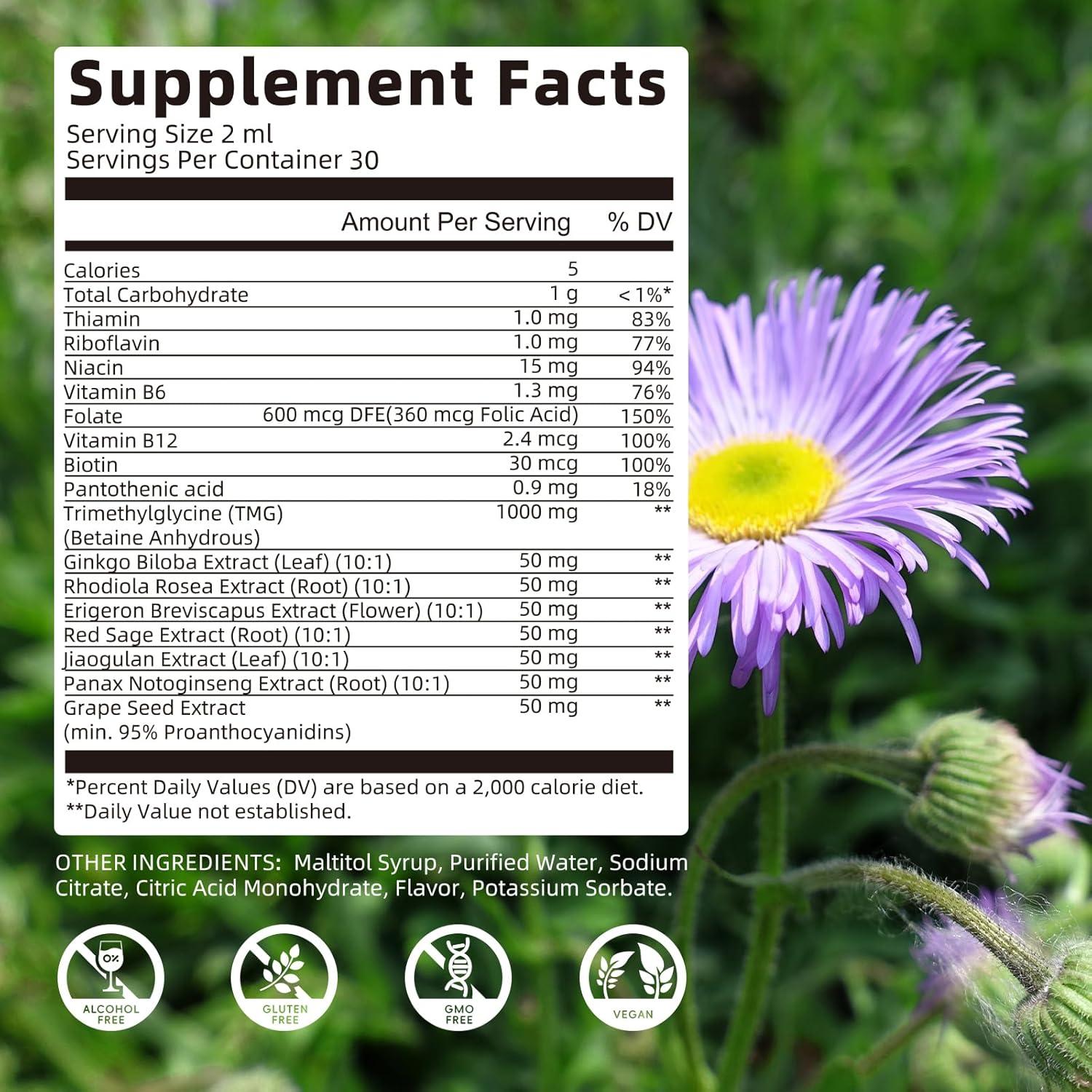 Gotas Líquidas de TMG 1000mg BBEEAAUU 59.15ml Vegano Sabor Naranja