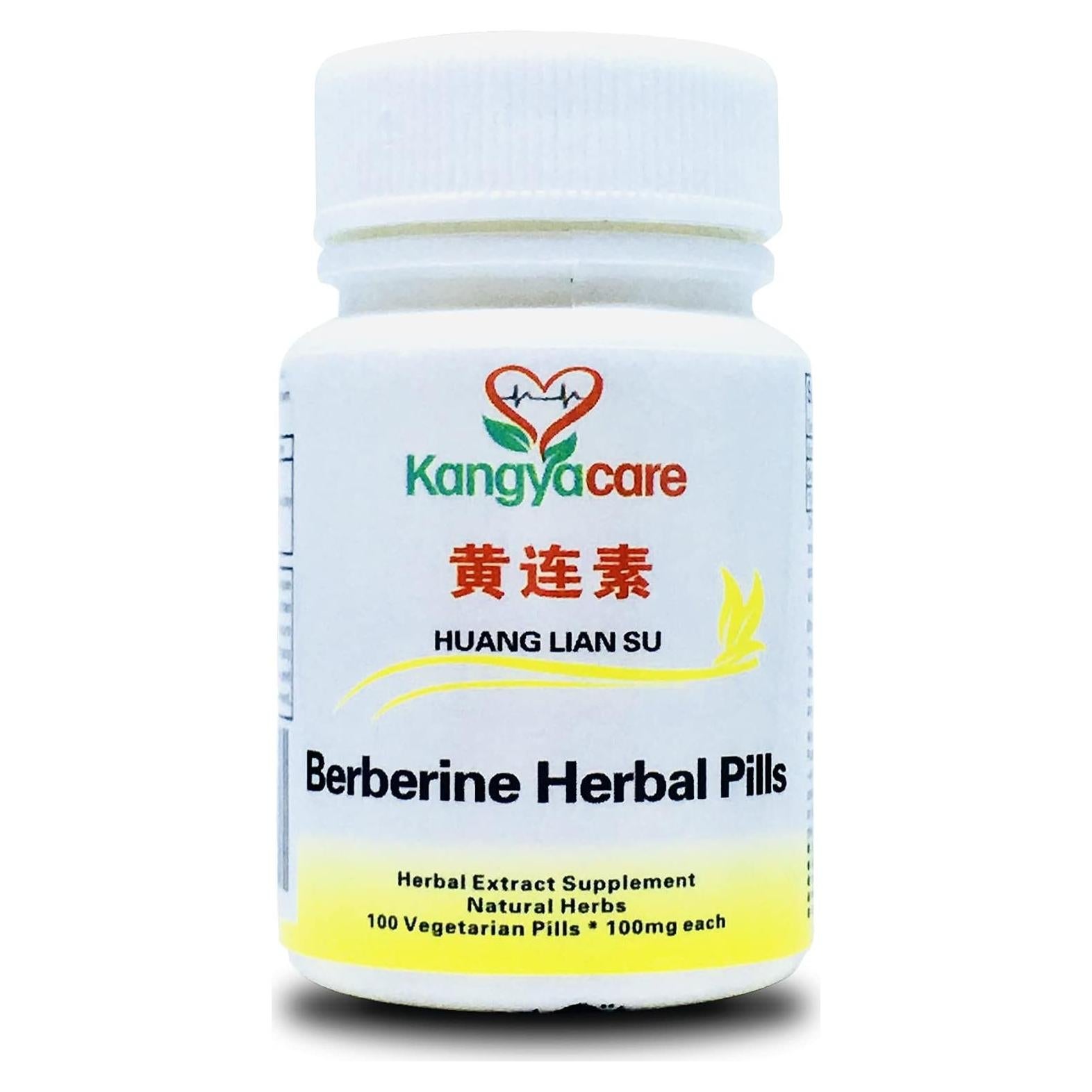 Píldoras de Berberina Huang Lian Su - 100 Tabletas - Salud Intestinal y Cardiovascular