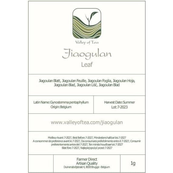 Té Jiaogulan Orgánico Valle del Té 349g - Gynostemma