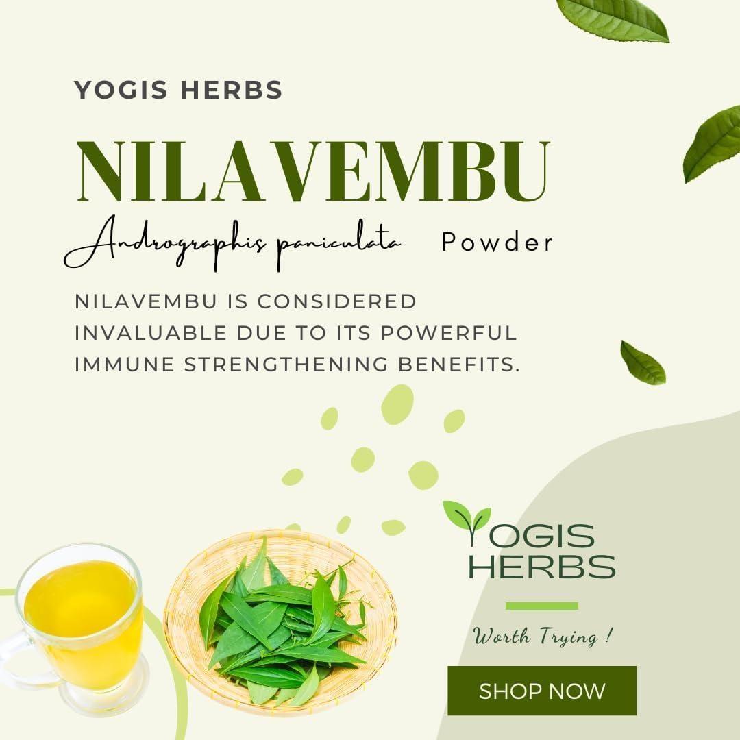 Polvo de Nilavembu YOGIS HERBS 226.8 g - Suplemento Herbal Natural