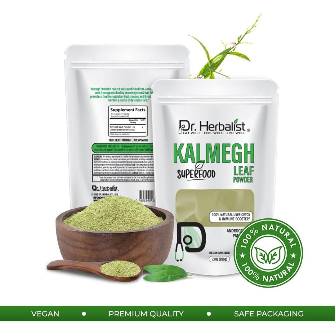 Polvo de Kalmegh 200g Dr. Herbalista - Suplemento Inmunológico