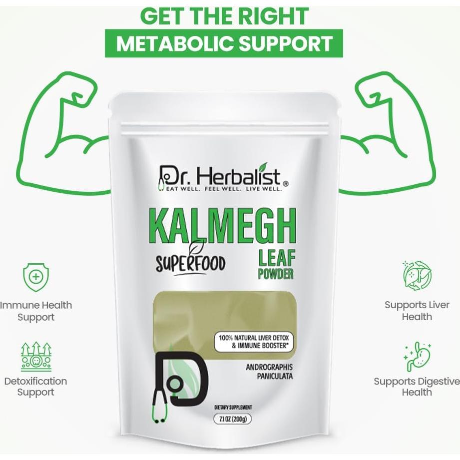 Polvo de Kalmegh 200g Dr. Herbalista - Suplemento Inmunológico