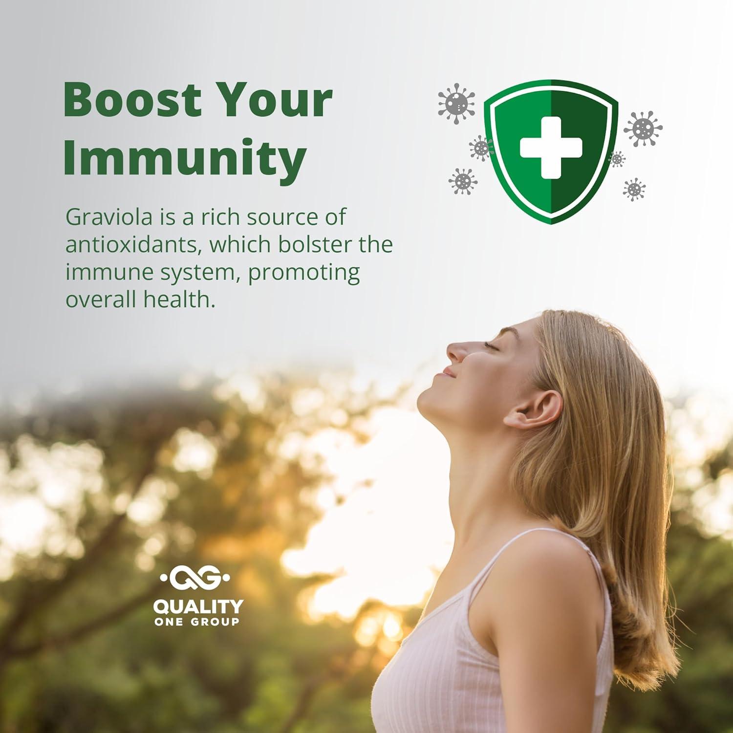 Suplemento de Graviola Pura Quality One - 2 Cápsulas Antioxidantes