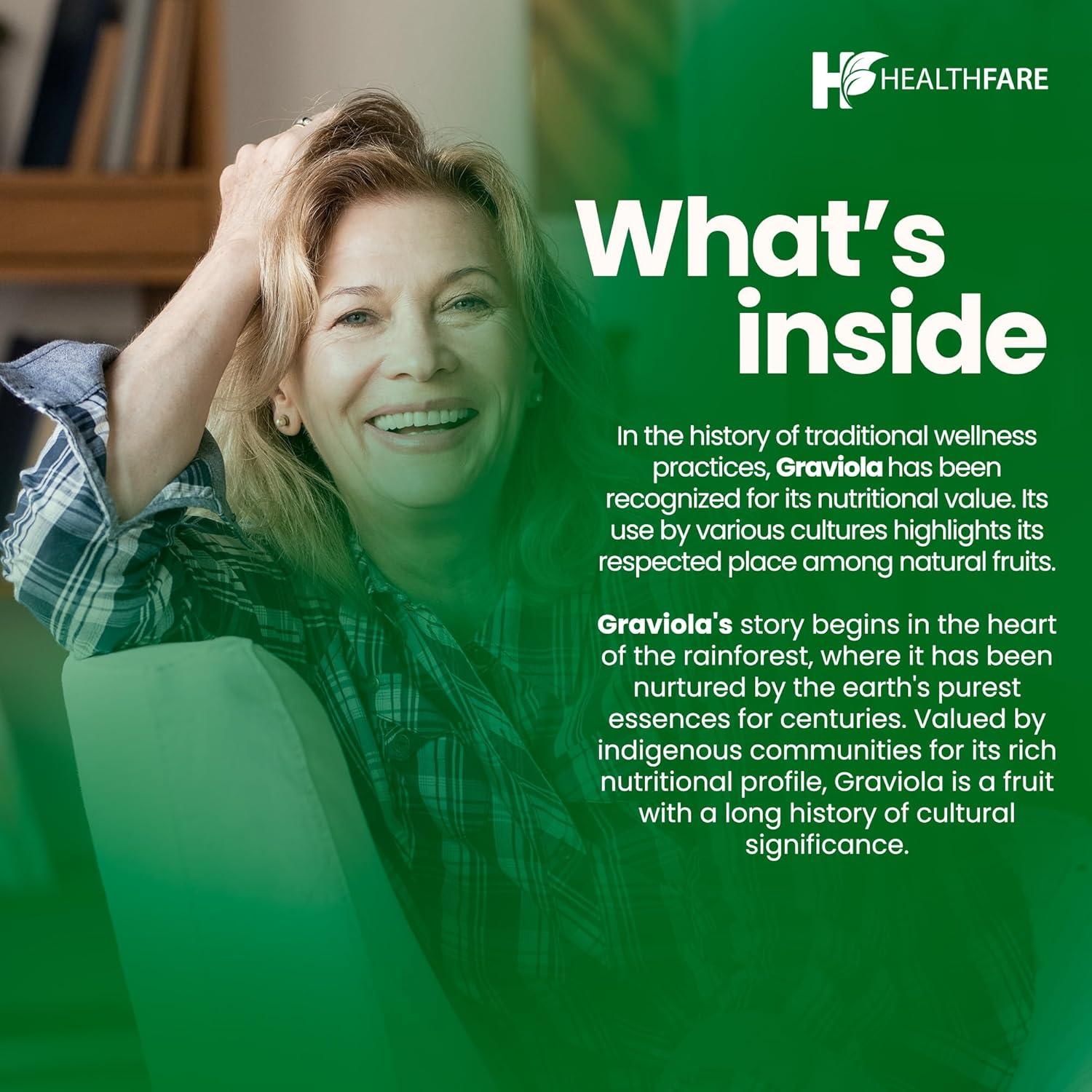 Extracto de Graviola HealthFare 5000mg - 400 Cápsulas Veganas