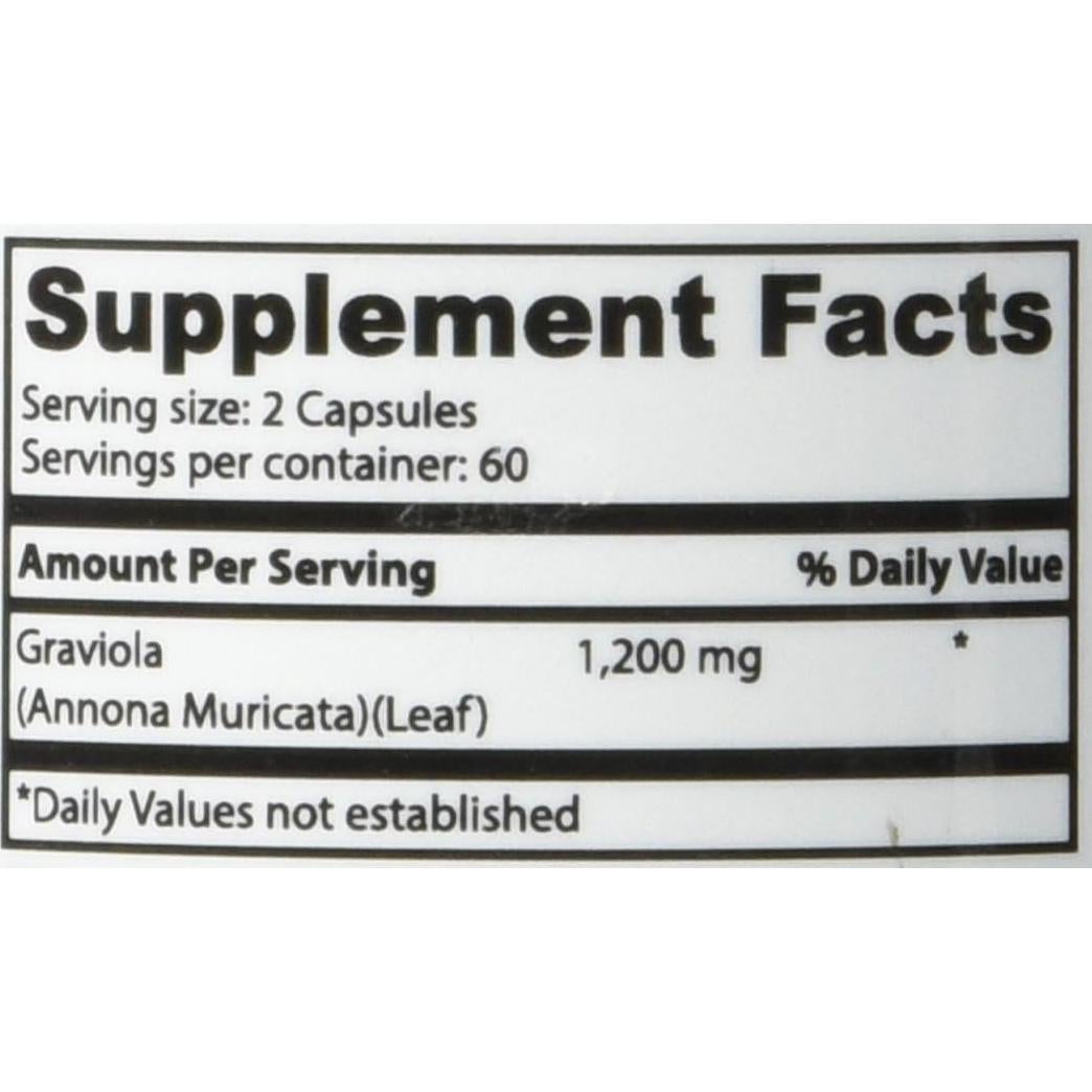 Suplemento Graviola 1200mg Superior Labs - 120 Cápsulas Veganas